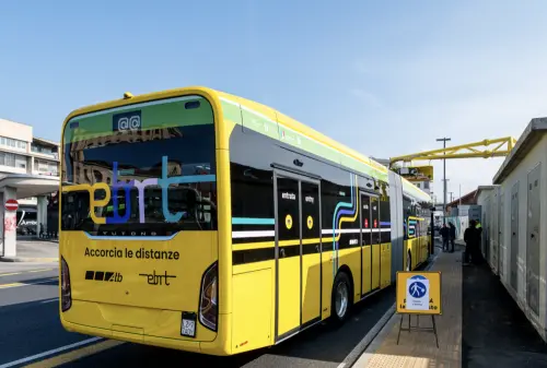 Bergamo, e-BRT: installato il sistema di ricarica a pantografo e arriva anche il primo autobus elettrico